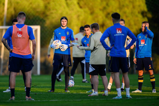 goalkeeper Jacob Widell Zetterström, Yasin Ayari and Elias