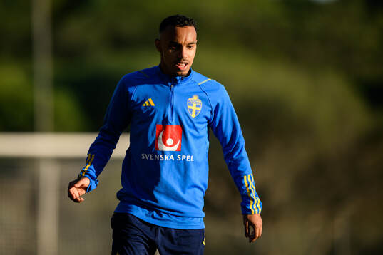 Bilal Hussein of the Swedish national football team at a