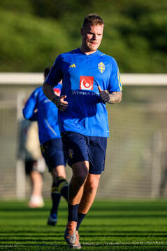 Victor Eriksson of the Swedish national football team at a
