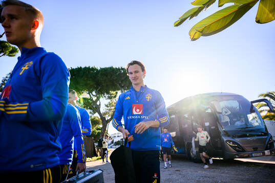 Hjalmar Ekdal of the Swedish national football team at a