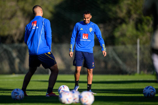 Bilal Hussein of the Swedish national football team at a