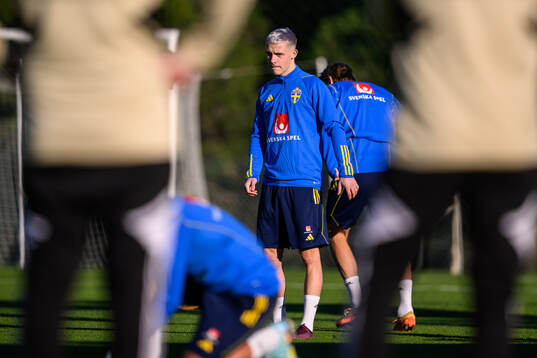 Jacob Ondrejka of the Swedish national football team at a
