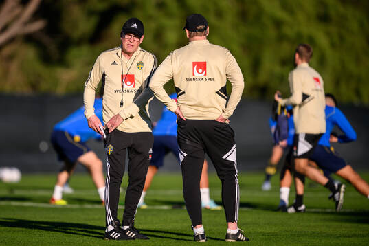 head coach Janne Andersson and assistant coach Peter
