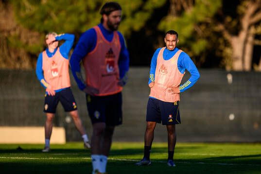 Bilal Hussein of the Swedish national football team at a
