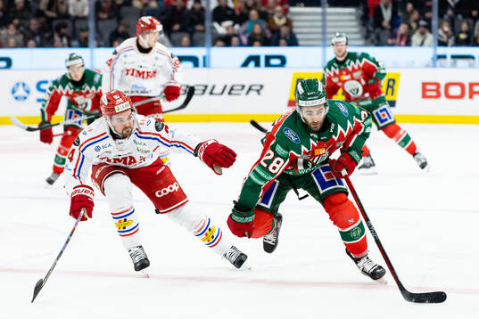 Timrås Tim Erixon och Frölundas Anthony Greco
