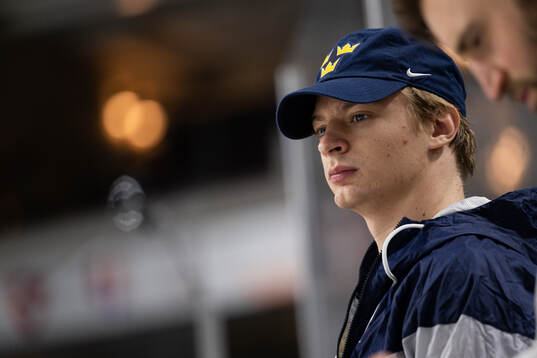 Goaltender Carl Lindbom of Sweden
