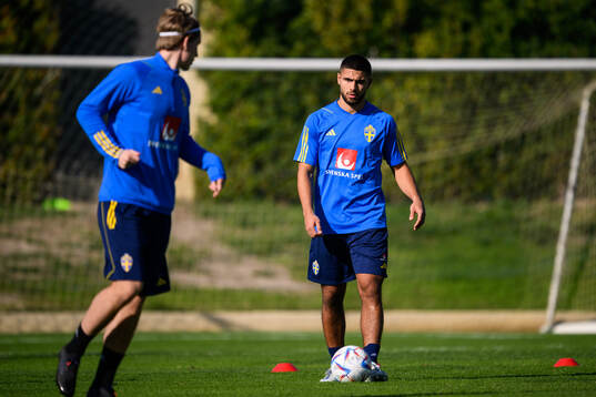 Omar Faraj of the Swedish men's football national team at a