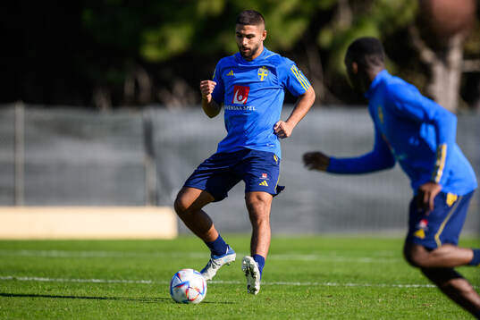 Omar Faraj of the Swedish men's football national team at a