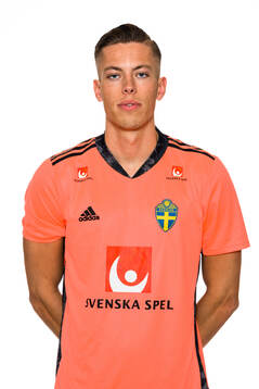 goalkeeper Leopold Wahlstedt of the Swedish men's football