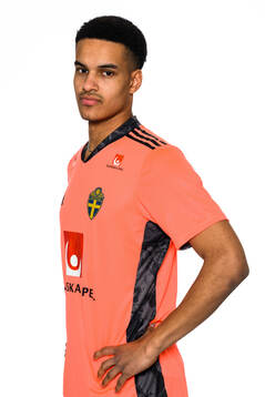 goalkeeper Oliver Dovin of the Swedish men's football