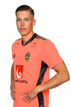 goalkeeper Leopold Wahlstedt of the Swedish men's football