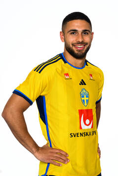Omar Faraj of the Swedish men's football national team