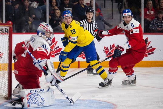Isak Rosén of Sweden and David Jiricek of Czech Republic