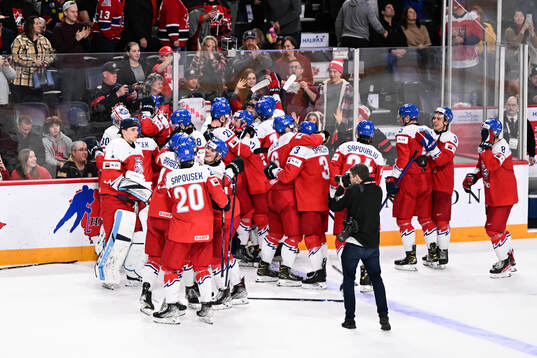 Players of Czech Republic celebrate