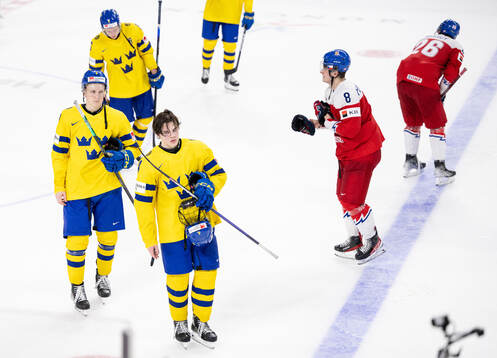 Adam Engström and Axel Sandin-Pellikka of Sweden look