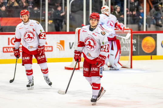 Troja/Ljungbys Daniel Karlsson och Rasmus Åkerblad deppar