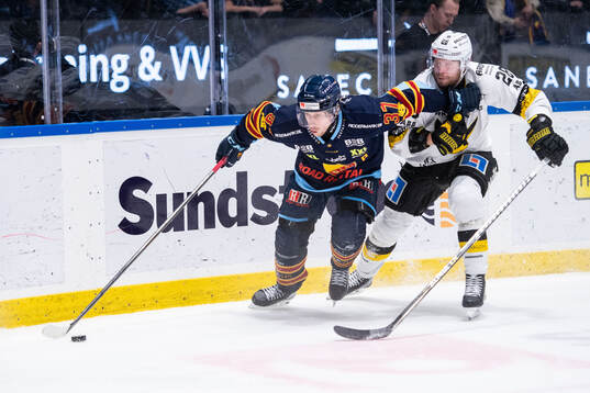 Djurgårdens John Norman och Västerås Lukas Zetterberg