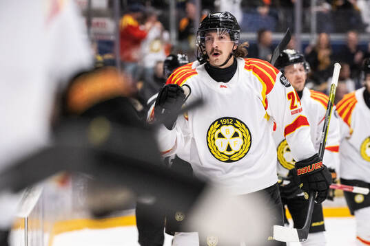 Brynäs Hannes Björninen jublar