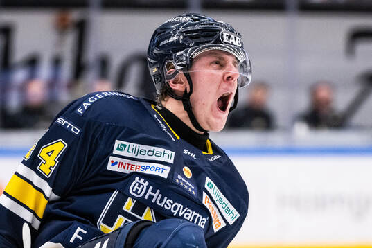 HV71s Emil Andrae jublar