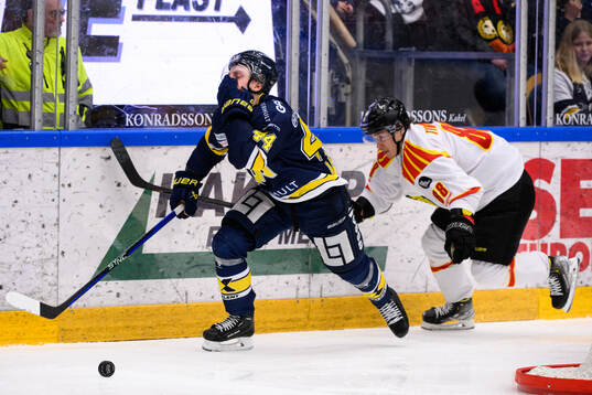 HV71s Emil Andrae och Brynäs Dmytro Timashov