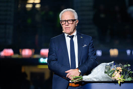 HV71s ordförande Anders Wilander innan ishockeymatchen i