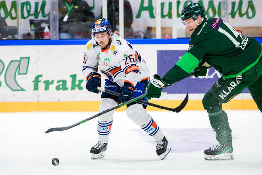 Växjös Joel Kellman och Färjestads Victor Ejdsell