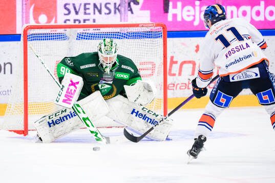 Färjestads målvakt Matthew Tomkins och Växjös Kalle