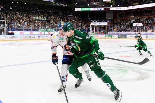 Växjös Joel Kellman och Färjestads Victor Ejdsell