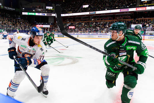 Växjös Glenn Gustafsson och Färjestads Michael Lindqvist