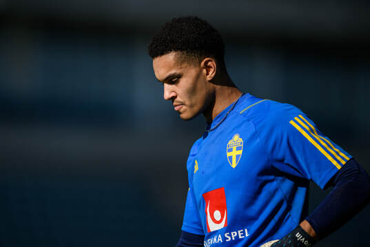 goalkeeper Oliver Dovin of the Swedish men's football