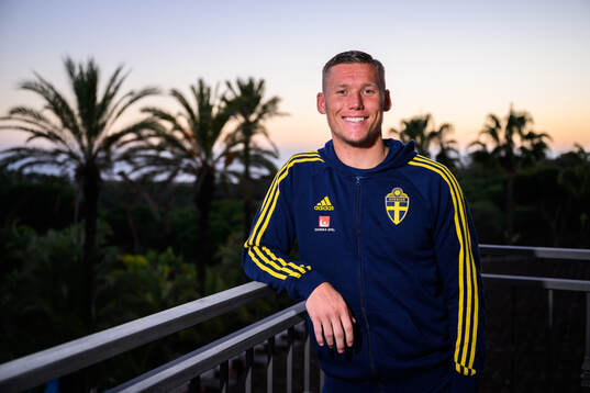Victor Edvardsen of the Swedish men's football national