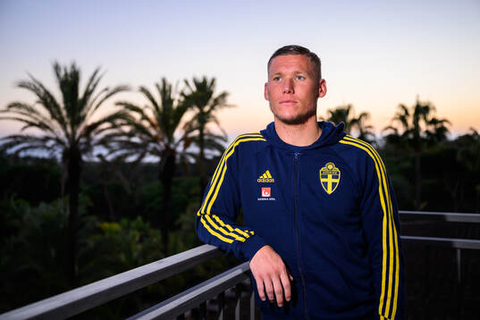 Victor Edvardsen of the Swedish men's football national