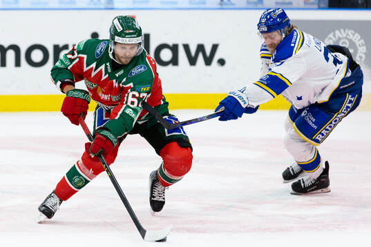 Frölundas Jacob Nilsson och Leksands Anton Lindholm