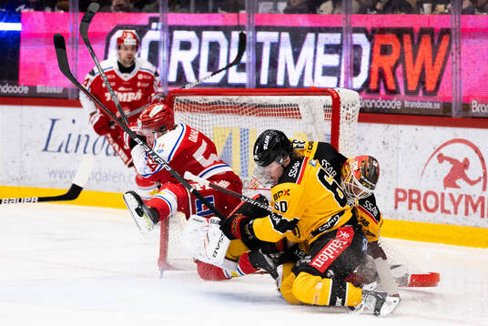 Timrås Jonathan Dahlén och Luleås Julius Honka och