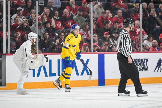 Fabian Lysell of Sweden looks dejected