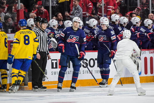 Cutter Gauthier of USA celebrates