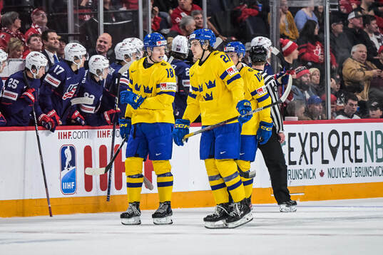 Filip Bystedt and Leo Carlsson of Sweden looks dejected