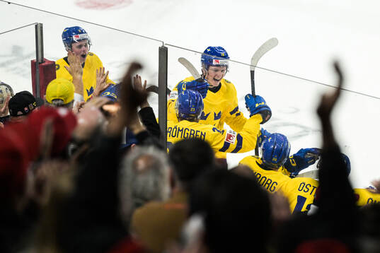 Filip Bystedt of Sweden celebrates