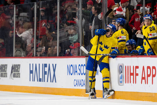 Adam Engström of Sweden looks dejected