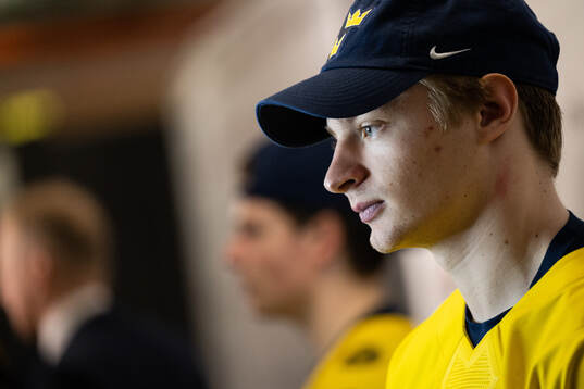 Goaltender Carl Lindbom of Sweden