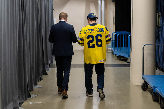 Linus Hugosson, media manager and Victor Stjernborg of
