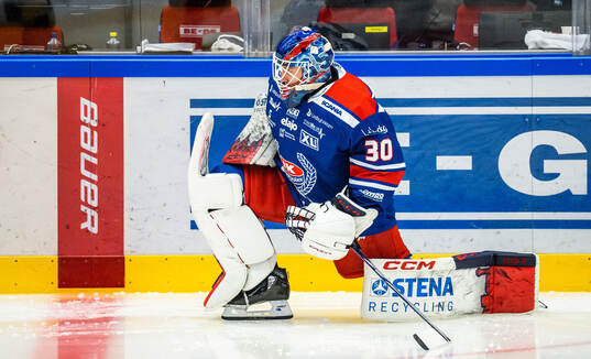 Oskarshamns målvakt Emil Kruse