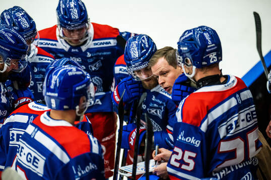 Oskarshamns tränare Martin Filander samt spelare