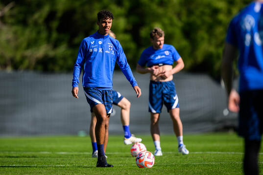 Robin Tihi of the Finnish men's national team at a training