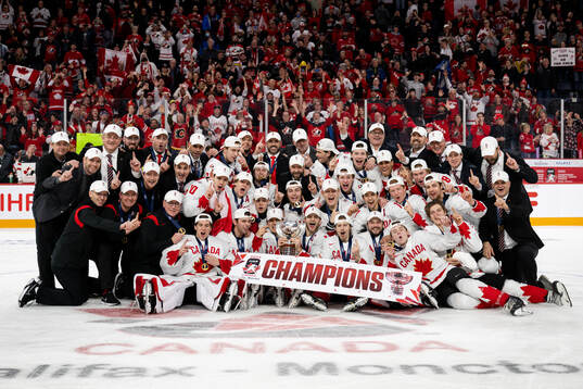 Players of Canada celebrate