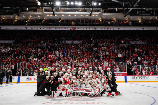Players of Canada celebrate