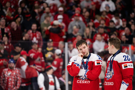 Matous Mensik of Czech Republic looks dejected