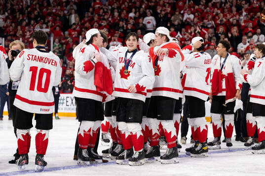 Olen Zellweger  of Canada celebrates