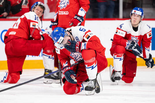 David Jiricek of Czech Republic looks dejected