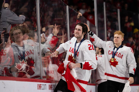 Zack Ostapchuk of Canada celebrates